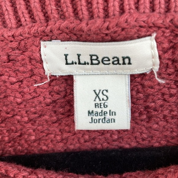L.L.Bean Sweater Size XS 100% Cotton Textured Knit Pullover Women’s Long Sleeve - Picture 5 of 12